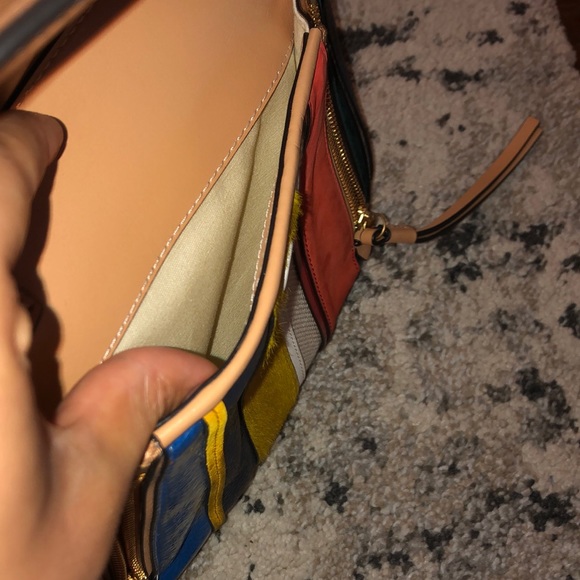 Tory Burch Half-Moon Balloon Stripe Satchel Bag - Picture 11 of 16